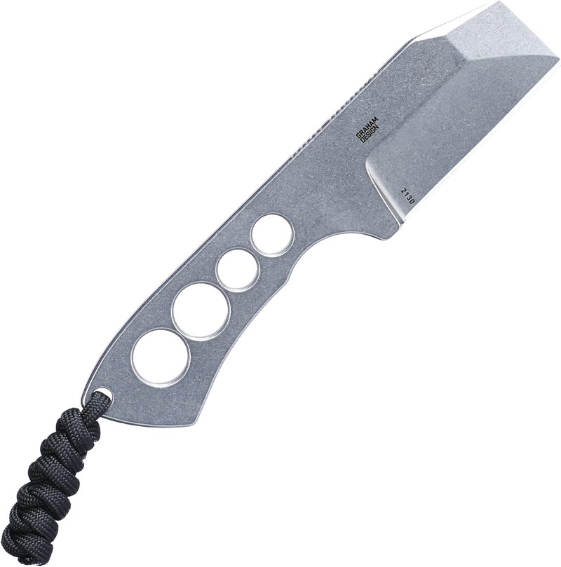 CRKT Razel Chisel Fixed Blade Knife with Sheath: Stainless Steel Plain Edge Blade, Stainless Steel Handle, 2130 - Image 2